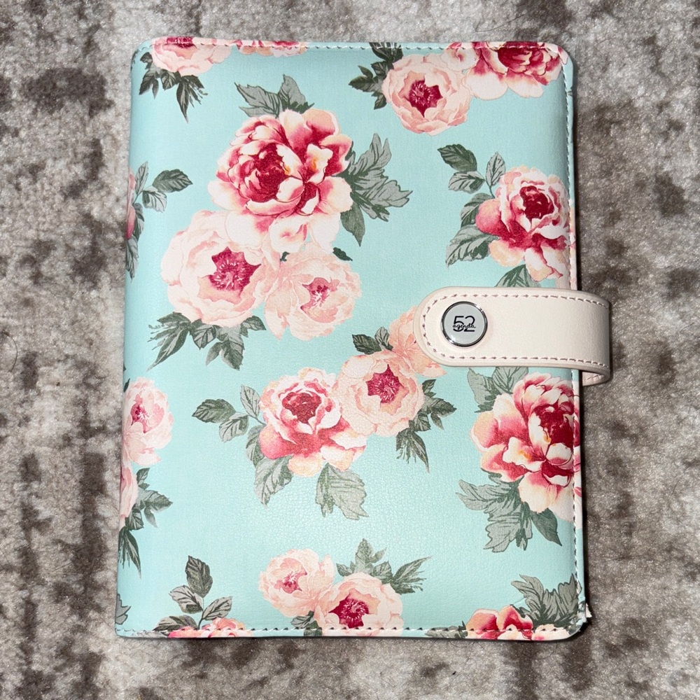 Agenda 52 Floral Mint Green Planner